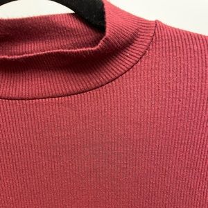 American Apparel Burgundy Turtleneck mini dress